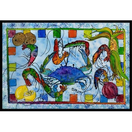 Carolines Treasures Carolines Treasures 8066-MAT Crab Indoor Or Outdoor Mat - 18 x 27 in. 8066-MAT
